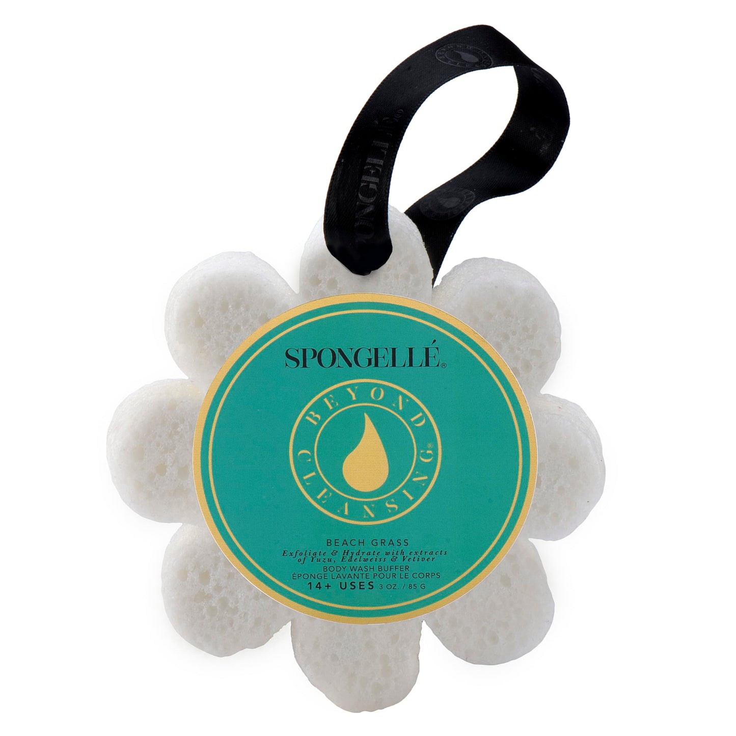 Spongelle Freesia Pear Wild Flower Buffer Body Scrubber | Bath & Shower Loofah for Women | Exfoliator with Body Wash Infused Sponge | 14+ uses