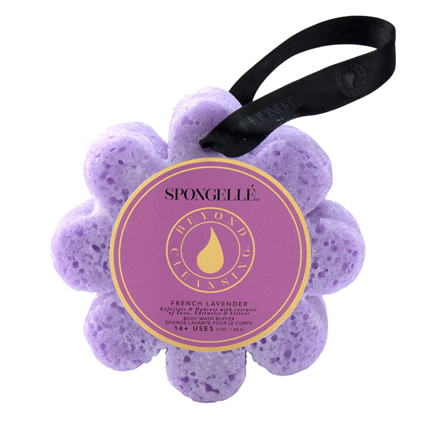 Spongelle Freesia Pear Wild Flower Buffer Body Scrubber | Bath & Shower Loofah for Women | Exfoliator with Body Wash Infused Sponge | 14+ uses